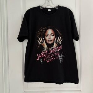Janet Jackson State Of The World 2018 Tour Black Tee